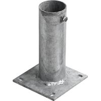 Signaletique.Biz France – Fourreau à platine pour poteau acier galvanisé – Diamètre 70,3 mm pour tube Ø 60 mm – Fixation résistante aux intempéries