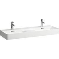 LAUFEN VAL lavabo double, 3 trous pour robinets, avec trop-plein,