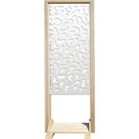 MACCHIE - Paravent modulable - 70x190 cm - en bois et PVC - Couleur : blanc