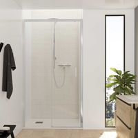 Paroi de Douche façade coulissante F1 1 fixe + 1 porte - Sans Low Profile Decoracion Mampara: Verre transparent - Mamparas: 100 - (98,5-103)