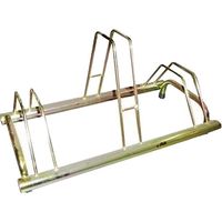 Portabici a 3 posti da terra zincato colore giallo lunghezza cm 78