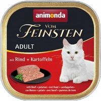 Animonda Cat Vom Feinsten Adult Aliment humide pour chats adultes - Barquette de 100 g - Bœuf et pommes de terre 100 g