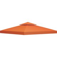 Toit de remplacement pour tonnelle 3x3m, toit hydrofuge pour tonnelle métallique, toit de remplacement pour tonnelle de jardin, tente de réception, tente de jardin, polyester, rouge rouille