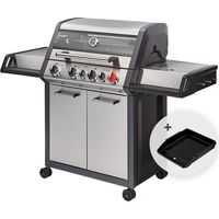 ENDERS - Barbecue Monroe Pro 4 SIK Turbo - 4 brûleurs dont 1 Turbo Zone - 1 brûleur arrière infrarouge - 1 brûleur latéral - Simple Clean - Switch Grid + Plaque plancha offerte