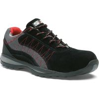 Scarpe basse ZEPHIR S1P - S 24 BOSSI INDUSTRIE - Pelle scamosciata nera/tela grigia - Misura 41 - 5122-41