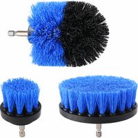 Jeu de 3 Brosses de Nettoyage en Nylon pour Perceuse / Visseuse