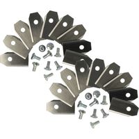 vhbw 18x Lames compatible avec Gardena Sileno Life, Sileno city 500, Sileno Minimo tondeuse - Lames de rechange, argenté, acier