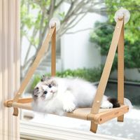 Foldable Cat Window Bed Hammock up to 20 kg, Reinforced Window Perch with Strong Suction Cup, Washable, Breathable Fabric, Window Sill Holder, Cat Hammock (50 x 38 cm)