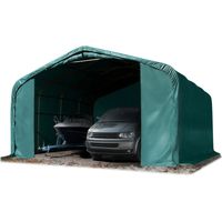6x6m tente-garage de stockage, porte 4,1x2,9m, toile PVC d'env. 550 g/m²