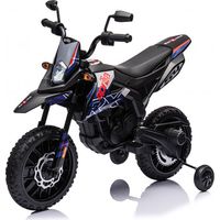 Moto Elettrica per Bambini Aprilia RX-125 Small 12V Cross Sedili In Pelle Luci Led Bluetooth Sospensioni a Molla Blu