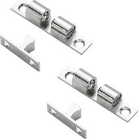 lot de 2 Kit de loquet polyvalent pour portes de meubles, Loquet à bille en cuivre, Quincaillerie pour portes de placards et d'armoires