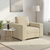 Canapé-Sofa Crème 100 x 80 x 82 cm tissu