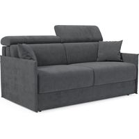 Miryam Divano letto con poggiatesta reclinabili e comfort maxi - design compatto in morbido tessuto smacchiabile T31 169 cm antracite