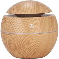 BUNTHAUS Diffuseur Humidificateur pour Éliminer les Odeurs Type Bois 200 ml avec Lumière Colorée pour Huiles Essentielles Aromathérapie pour la Relaxation