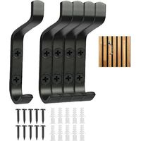 Crochets pour panneaux acoustiques T TAKONE - Lot de 5 crochets à visser noirs de 13 mm, parfaits pour les panneaux acoustiques à la maison et au bureau.