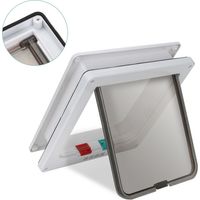 SWANEW Porta per gatti con chiusura magnetica e 4 vie, resistente agli agenti atmosferici, facile da installare, garantendo un'isolamento perfetto e una maggiore sicurezza per il tuo animale L 25x23,5