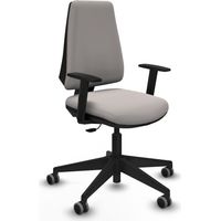 Elche CP similpiel blanco brazos 1D base piramidal ruedas engomadas 65mm