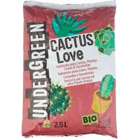 Undergreen CACTUS Love, Terriccio per Cactus e altre Piante Grasse da appartamento o balcone, Consentito in agricoltura biologica, 2,5 l
