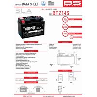 BATTERIA BS BTZ14S (FA) (YTZ14S) 12V 11.2AH 150X86X110 SENZA MANUTENZIONE - A ELETTRODOMESTICO (230A) (4)