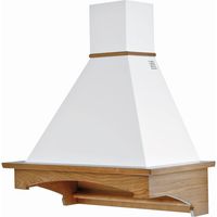 Cappa cucina rustica VIENNA con cornice in legno intarsio Noce Evita cm 90
