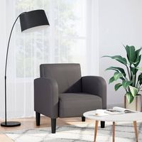 vidaXL Chaise de canapé avec accoudoirs gris 54 cm similicuir