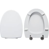 Copriwater Simas Luna compatibile in poliestere bianco