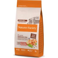 Nature's Variety Sans Céréales Saumon Stérilisé Adulte - Aliment pour Chats Adultes au Saumon Stérilisé