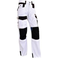 Pantalon Vepro Elite Blanc/noir Pantalon De Travail Extensible Bicolore - Vepro