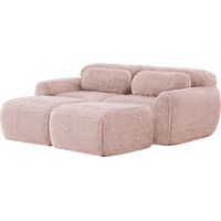 Canapé Cloud Sofa Modular Confortable Plush Rose 204.00x179.00x73.00 ZIPSOFA