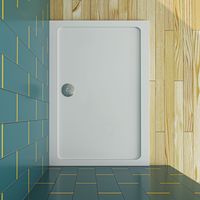 SKY Bathroom 1500x700mm Slimline Rectangle Shower Enclosure Stone Tray Free Waste