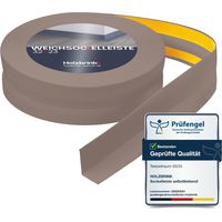 HOLZBRINK Weichsockelleiste selbstklebend PVC 32x23mm, 1 m Küchenleiste Arbeitsplatte Abschlussleiste selbstklebend für Badezimmer Farbe: Cappuccino