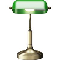 Lámpara Escritorio Banquero E27 Pantalla Ajustable Interruptor Basculante Verde Hogar Oficina Biblioteca