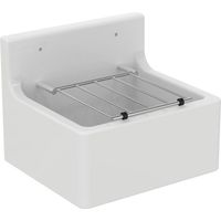 Pilón de agua de 46 x 38 cm con rejilla para cubos, blanca (S593901)