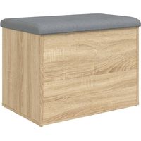 Panca portaoggetti color rovere Sonoma 62 x 42 x 45 cm multistrato marrone DEC024753