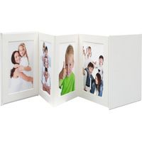 Deknudt Leporello weiß 8x13x18 Kunstleder 8 Bilder A66DC1 8PH Passepartouts