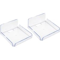 CCYKXA Set mit 2 kleinen, schwebenden Wandregalen aus transparentem Acryl Selbstklebend, kein Bohren erforderlich, für Babyphone, Smart Speaker, Fensterdekoration (Kleberegal, Mini)
