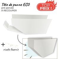 Tête de panne en aluminium blanc pour panne d'épaisseur 85mm - ALUHOME