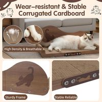 Griffoir pour chat en carton ondulé - Canapé à griffer XXL pour chat et chaton