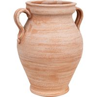 UMBRELLA STAND, AMPHORA/JAR WITH TERRACOTTA RINGS HANDMADE ON THE LATHE FOR PLANTS AND FLOWERS. L38XPR33XH45 CM