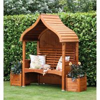 AFK Orchard Arbour Wooden Garden Seat Chair Outdoor Beech Stain FSC
