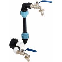 IBC-Schwanenhals mit S60x6-Anschluss – 3/4"-Hahn für 1000-Liter-Regenwassertank – Schnelle und wasserdichte Montage