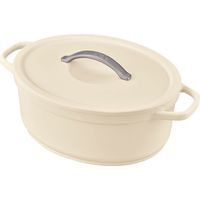 Cocotte Ovale Beka Plume Beige Ultra-légère, Cuisson Douce Et Homogène - Beka