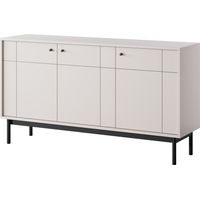 Commode DIEPPE - Cachemire - Poignées en métal - Pieds en bois - Largeur 154 cm, Hauteur 83 cm, Profondeur 39 cm