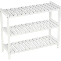 Zapatero 3 Niveaux 9 Paires 70x26x57.5 cm Blanc