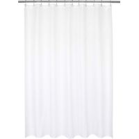 Cortina de ducha blanca, PEVA de alta calidad, ligera, blanca (150 cm x 200 cm)