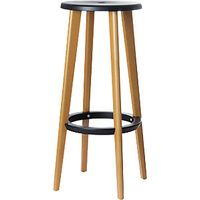 meet Sgabello da bar WOODY con gambe in legno conf da 2