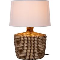Lampe de table en herbe marine Ambala Ø 35cm - brun avec teinte blanche - 10551/81/73