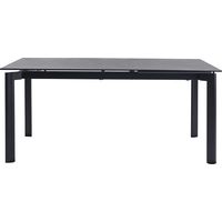Table à manger extensible en céramique noire et métal L180-240 cm CARA