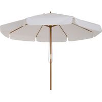 3.3m Elegant Wooden Parasol - Cream