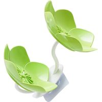 Portasapone da parete con adesivo resistente e design a loto - Base drenante, non necessita di foratura - Installazione in doccia, vasca da bagno, cucina e bagno - Staffa a parete rimovibile